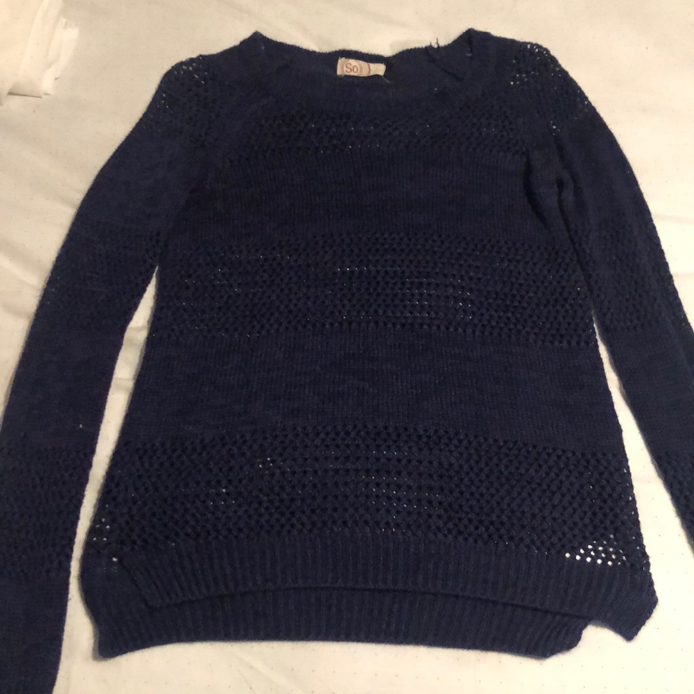 Navy knit sweater